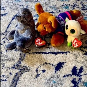Plush Collection two Beanie Babies, Puppy Aurora
